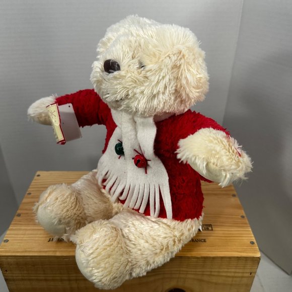 Hallmark Jingle Bear 14 Inch Christmas Teddy Bear Plays Jingle Bells New - Picture 4 of 13